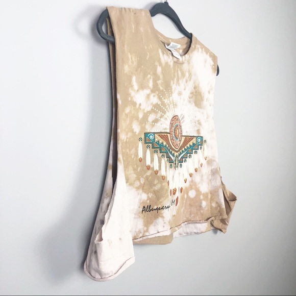 ALBUQUERQUE NEW MEXICO Tie Dye Upcycled Tee Crop - Picture 3 of 6